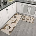 thumbnail image 2 of Dachshund and Paws Kitchen Rugs Sets Of 2,Anti Fatigue Kitchen Mat Rugs Non Slip Washable,Decorative Kitchen Floor Mats for Kitchen,Sink,Laundry,17"x30"+17"x47", 2 of 7