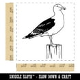 thumbnail image 2 of Seagull on a Post Bird Self-Inking Rubber Stamp Ink Stamper - Black Ink - Large 1-1/2 Inch, 2 of 7