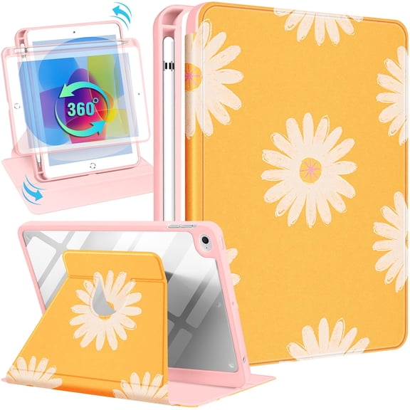 Apple iPad Mini 4/5 Case, with Pencil Holder Rotating Stand, iPad Mini 7.9"