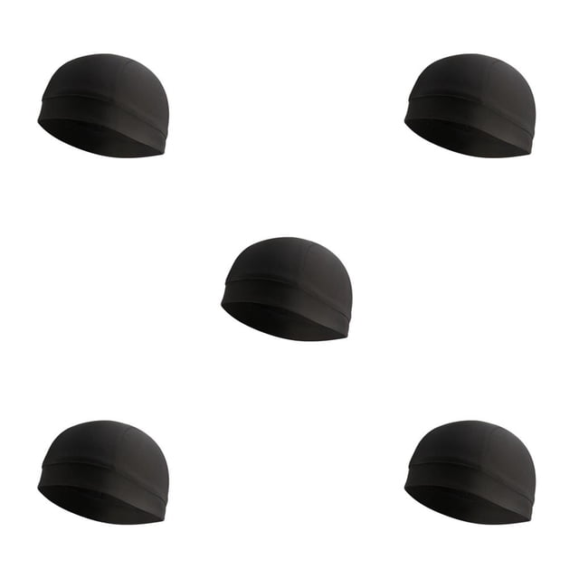 Qarigey Paquete de 9 gorras de calavera de refrigeración a prueba de frío ciclismo moda gran textura accesorios de ciclismo forro de casco de negro 5piezas