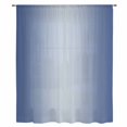 thumbnail image 2 of Navy Blue Ombre Sheer Curtains 45 Inches Long, Modern Gradient Abstract Art Light Filering Curtains, Breathable Simi Curtain Privacy Drapes for Kitchen Bathroom Lightweight Small Window Treatment, 2 of 9