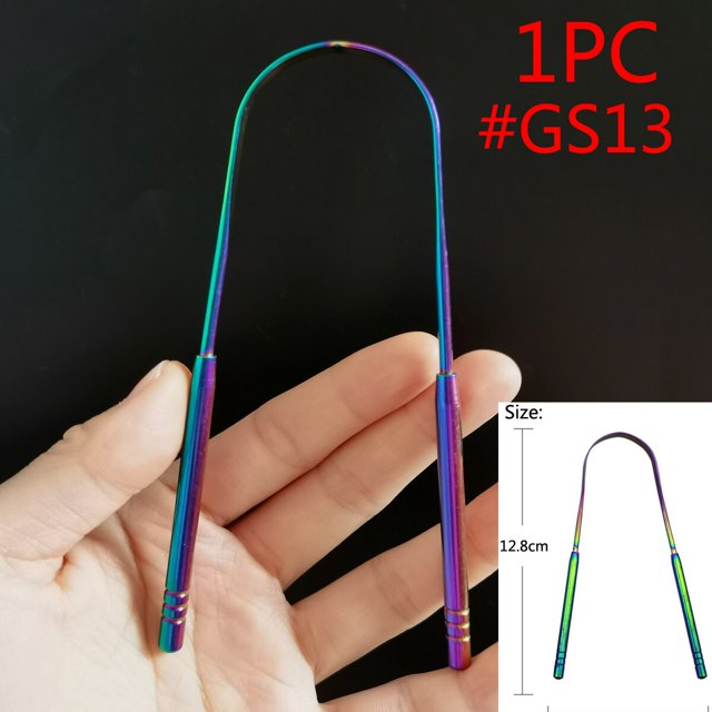 Raspador de lengua de acero inoxidable, limpiador de higiene Oral, grado quirúrgico, cepillo para eliminar el mal aliento