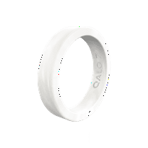 QALO Womens Pearl Smooth Stackable Silicone Ring Size 09