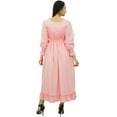 thumbnail image 5 of Bimba Women's Cotton Smocked Waist Long Casual Maxi Dress, 5 of 7