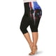 thumbnail image 1 of Leggings Capri de Talla Extra con Estampado de Bandera Americana Rosegal Leggings de talla grande, 1 of 5