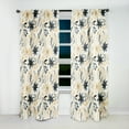 thumbnail image 3 of Designart "Urban Fern Elegance" Floral Blackout Curtain Single Panel, 3 of 4