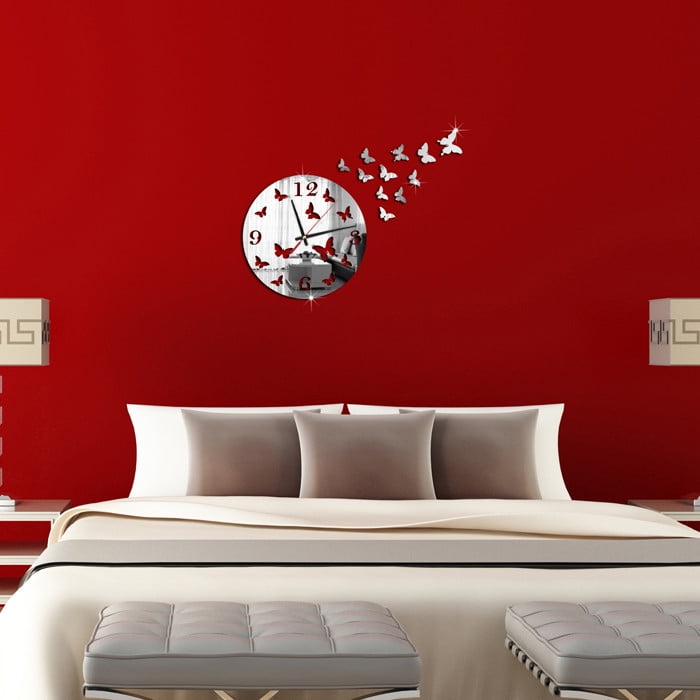 Butterfly 3d Diy Mirror Living Room Home Modern Design Decoration