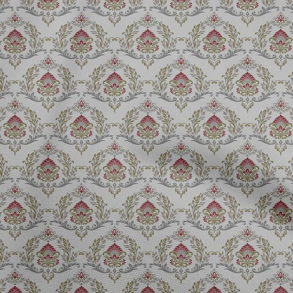 oneOone Rayon Gray Fabric Damask Fabric For Sewing Printed Craft Fabric By The Yard 56 Inch Wide
