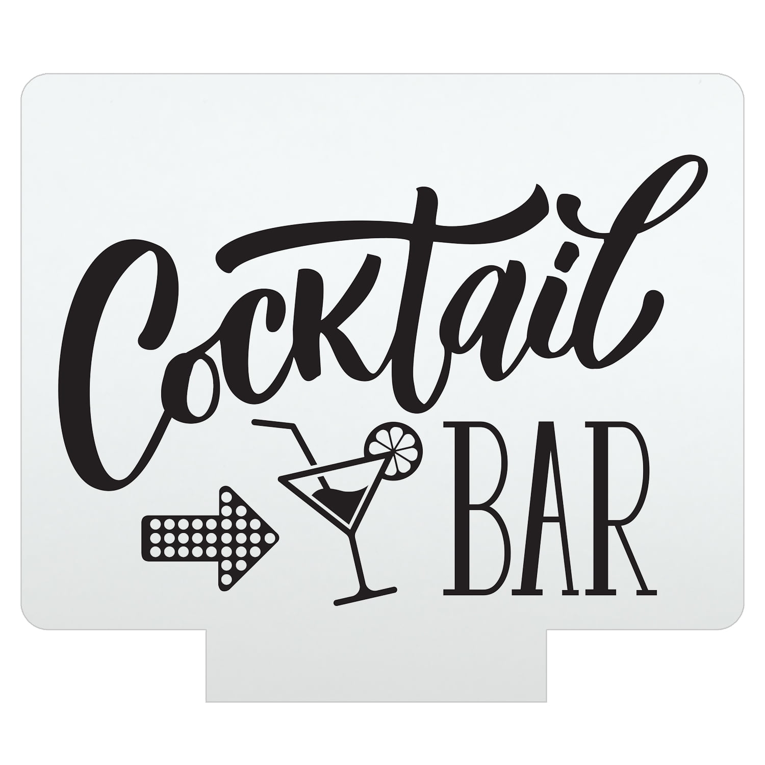 Personalized Planet Cocktail Bar Multicolor LED Light Display with Custom Personalization Laser Engraved on Acrylic Design Insert