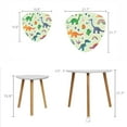 thumbnail image 2 of Triangle Nesting Coffee Table Set of 2 Set cartoon stickers lovely dinosaurs characters Dino colorfull print End Table Modern Minimalist Side Table Set for Living Room Bedroom, 2 of 8