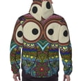 thumbnail image 7 of Sikiie Boho Owl Men's Hoodie, Essentials Hoodie, Sweatshirt, Pullover Hooded Sweatshirt for Men-4X-Large, 7 of 7