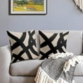 thumbnail image 3 of Black Beige Tan Khaki Pillow Covers 16x16 Inch Set of 2 Modern Abstract Graffiti Art Line Decorative Throw Pillows Minimalist Geometric Pillow Cases Home Decor for Sofa Couch Bedroom Outdoor, 3 of 6
