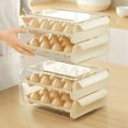 thumbnail image 4 of 2 Tier 32 Drawer Egg Storage Box Plastic Kitchen Refrigerator Container Organizer Tray, 4 of 4