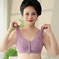thumbnail image 2 of ATENAR Wireless Bras for Women,Womens Bras,Breathable,Comfort Fit,Printed,Nylon,Spandex,Purple,M, 2 of 9