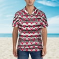 thumbnail image 2 of Pofeuu Hearts And Lines Print Hawaiian Shirt for Men Sleeves Casual Button Down Summer Beach Dress Shirts T-Shirts,XX-Large, 2 of 7