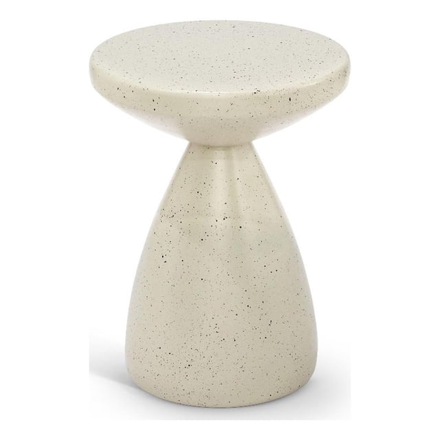 Meridian Furniture Anika Crème Fer Terrazzo Table d'Appoint