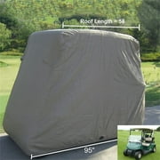 Waterproof 2 Passengers Car Detector Golf Cart Storage Cover UV Resistant For Two Passenger Car Club Car Taupe beige