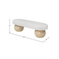 thumbnail image 2 of Meridian Furniture Bowies Cream Bench, 2 of 8