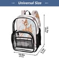 thumbnail image 4 of PVC Transparent Backpacks Clear Backpack for Travel and Outings Cute Llittle Deer, 4 of 7
