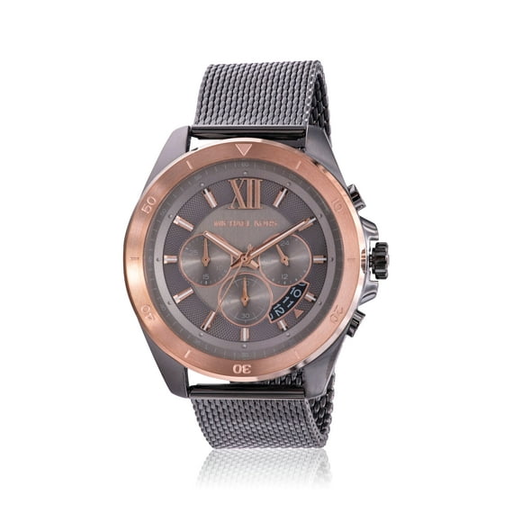 Michael Kors Brecken Gunmetal Stainless Steel Mesh Mens Watch