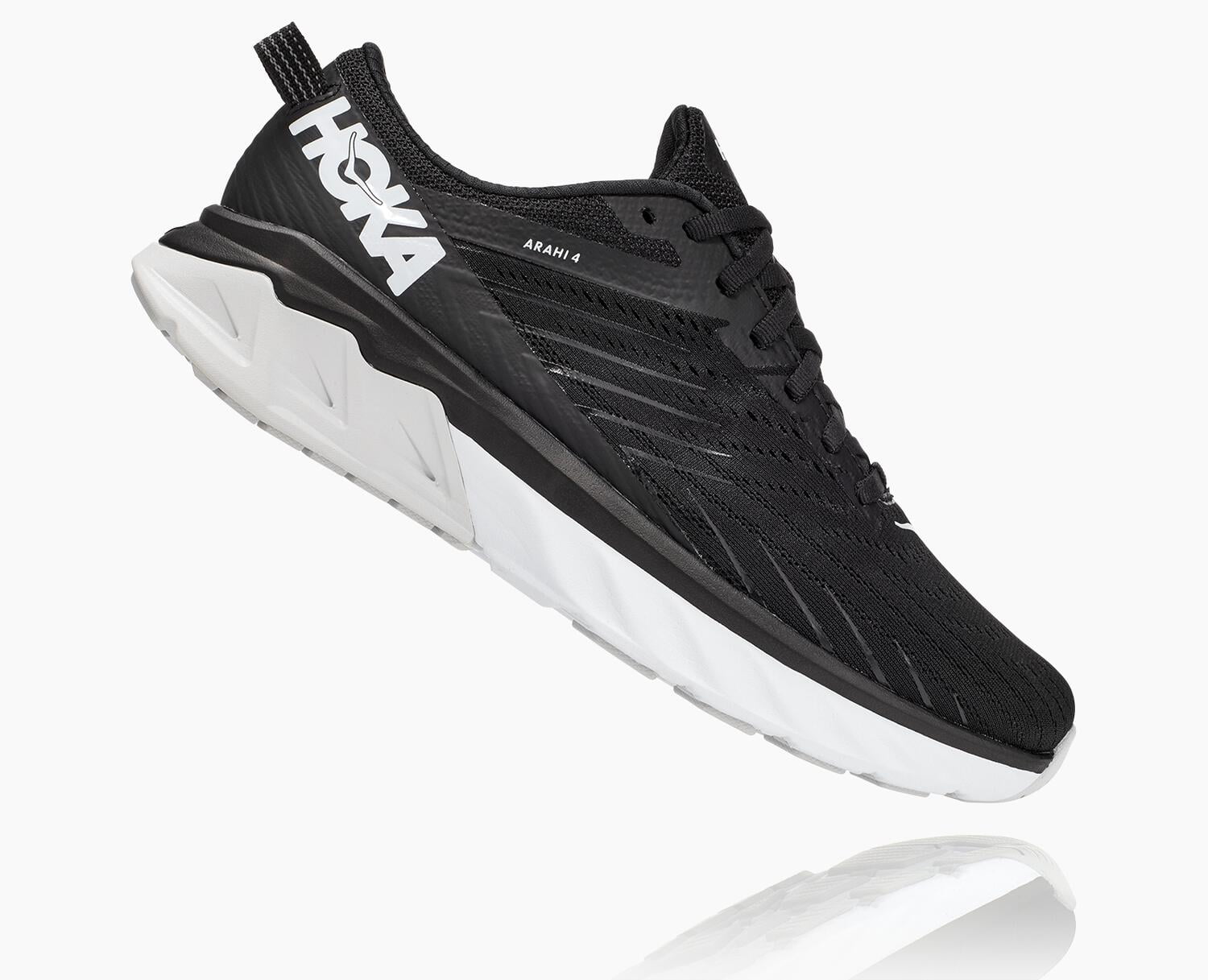 Hoka One 1106474-BWHT US Women,Black/White M Womens Arahi 4 Black/White Sneakers,8 B Hoka One 1106474-BWHT US Women,Black/White M Womens Arahi 4 Black/White Sneakers,8 B