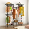 thumbnail image 1 of EDTara Portable Wardrobe Storage Rack, Heavy-Duty Freestanding Closet Organizer with 4 Hanging Bars and 8 Adjustable Shelves, 1 of 6