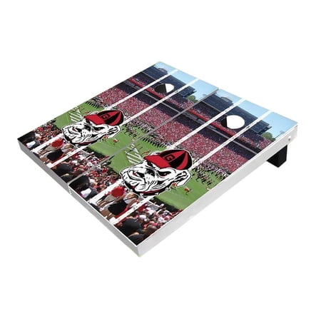 Skip's Garage Georgia Stadium Solid Wood Cornhole Board Set
