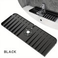 thumbnail image 1 of 1pc, Silicone Faucet Handle Drip Catcher Tray Mat, 14.5inch/4.9inch, Silicone Faucet Mat Dish Soap Sponge Holder For Kitchen Sink Accessories Gadgets, Drying Mat For Kitchen Counter Bathroom Kitchen, 1 of 4