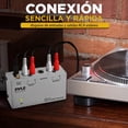 thumbnail image 4 of Preamplificador Phono Tocadiscos Pyle, Minipreamplificador de Fonógrafo Estéreo de Audio Electrónico con Entrada y Salida RCA, Bajo Nivel de Ruido Alimentado por Adaptador de Corriente Continua de 12V, 4 of 6