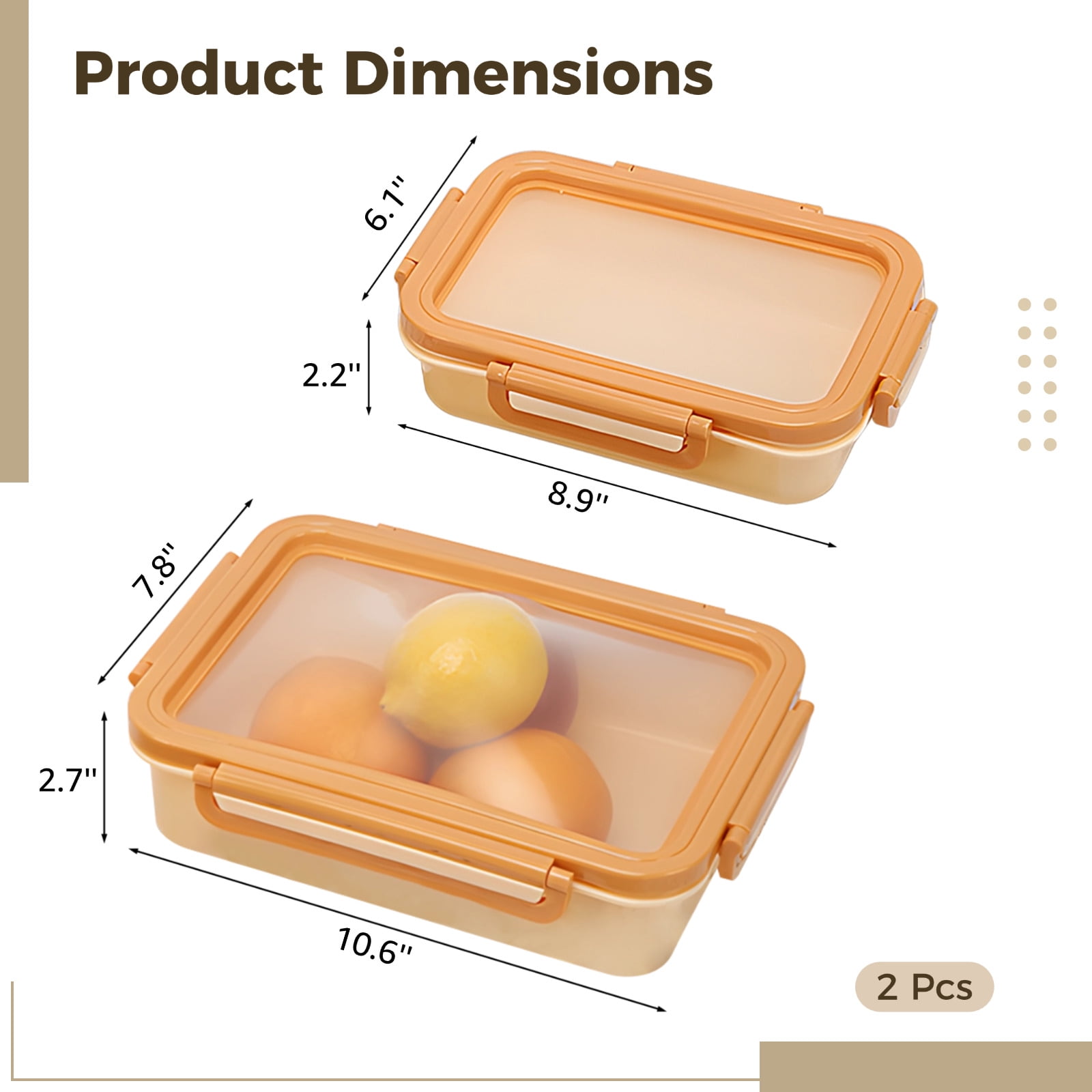 2 Pack Silicone Food Storage Containers, Leak-Proof Fridge Organizers for Produce, Fruit, Leftovers, Dishwasher Safe, Reusable Kitchen Boxes