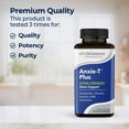 thumbnail image 6 of Anxie-T Plus - Extra Strength Stress Relief Supplement - Supports Mood & Mental Focus - Feel Calm and Relaxed - Eases Tension & Nervousness - Ashwagandha, Kava Kava, GABA & L-Theanine - 60 Capsules, 6 of 6