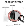 thumbnail image 4 of Easter Font 2Pcs PU Leather Round Luggage Tags with Privacy Cover and Name ID Tag for Suitcase, Handbags, Backpacks, School Bags, 4 of 6