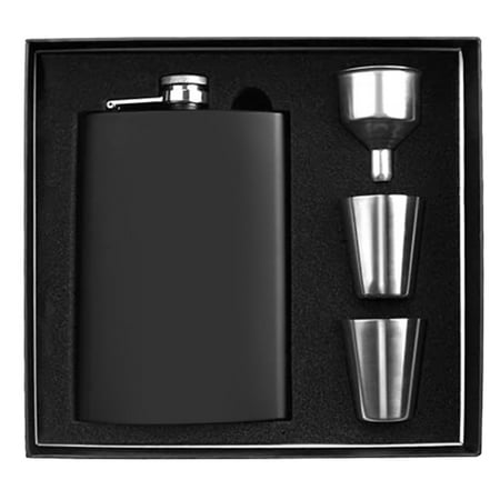 

Scale Classic Hip Flask 8 Oz with Funnel Leak Proof Stainless Steel Flask for Liquor for Men Flask Great Gift Black
