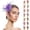 B, variant on Women's Fascinator Hat LSQii Floral Mesh Ribbons Headband Elegant Navy Hair Clip Beret Pillbox Hat for Cocktail Tea Party Bridal Wedding Gift,Under $3