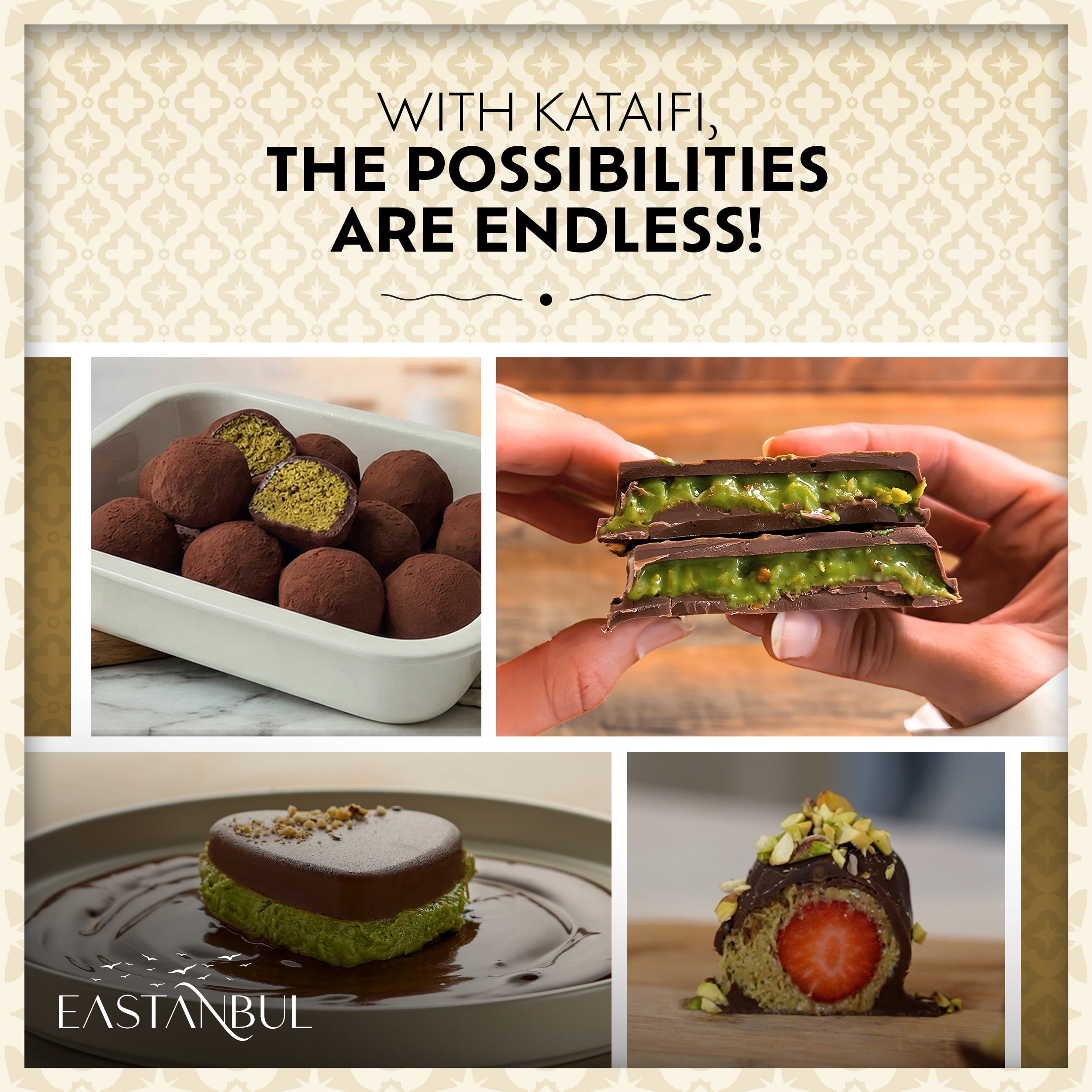 Eastanbul Baked Kataifi, Extra Crunchy, Sweetened with Sugar Syrup, Baked Kadayif for Dubai Chocolate, Roasted Kadayif, New Recipe Toasted Katifi, Katafi̇, Knafeh, Kosher by Star-K, Halal, 5lb
