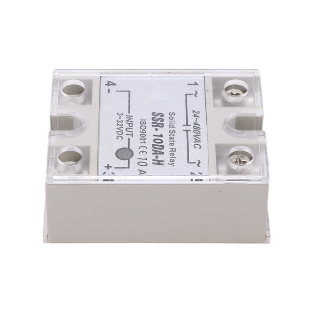 Relé de estado sólido de CA con control de CC, relé SSR monofásico sólido monofásico de 10 A Relé DCSSR Diseño fácil de usar