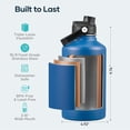 thumbnail image 4 of BUZIO 64oz Insulated Water Bottle, Half Gallon Stainless Steel Jug (Cold for 48 Hrs), Triple Wall Vacuum Large Metal Flask with Leakproof Straw Lid and Carry Sleeve, Blue, 4 of 9