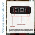 thumbnail image 4 of Stereo Audio Mixer 1 Input 5 Output Multi-Channel Audio Source Distributor  Interface for Power Amplifiers, 4 of 8