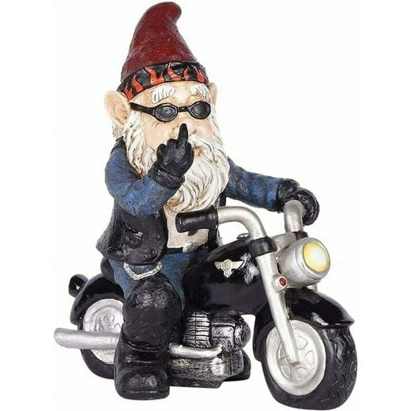Garden Gnome, Harley Davidson Motorcycle Rider, Waterproof Sun-Resistant Statue For Outdoor Indoor Decoration, Durable Stone Resin Material, Patio Lawn Gift