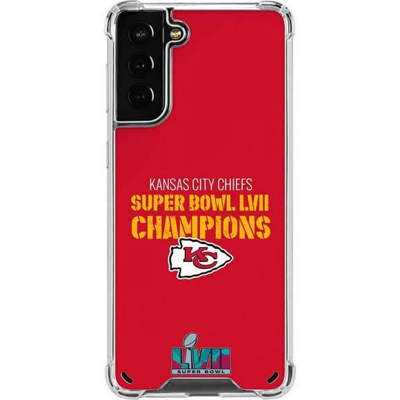 Skinit clear Phone case compatible with Samsung galaxy S21 Plus 5g - Officially Licensed NFL Kansas city chiefs Super Bowl LVII champions Design