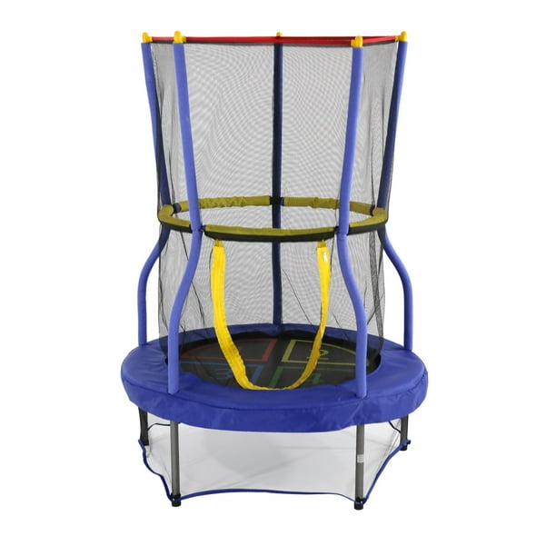 Skywalker Trampolines 40 Inch Bounce N Learn Trampoline With Enclosure Blue Walmart Com Walmart Com