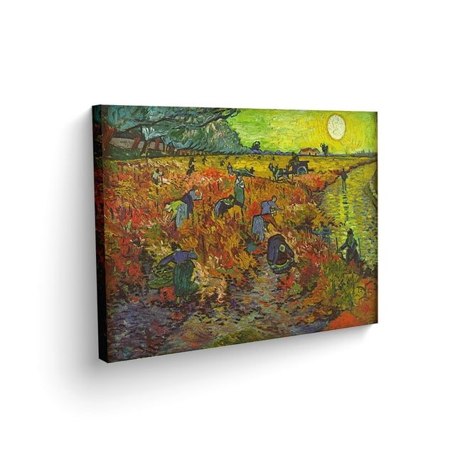 Cuadro Vincent Van Gogh El Viñedo Rojo Listo para Colgar Estilo Galeria con Bastidor Impresion Digital Maxigráfica Shop Cuadro Abstracto Paisaje