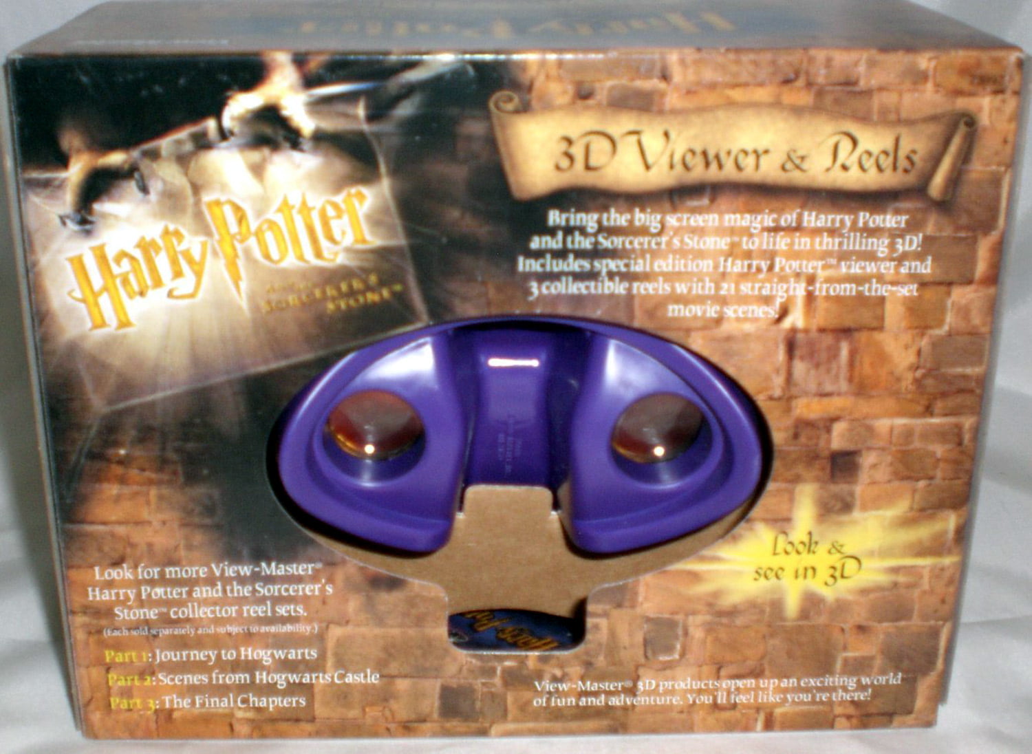 Sorcerers Stone Virtual Viewer and 3 Reels ViewMaster Gift Set Harry Potter 