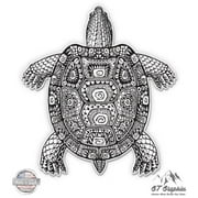 Turtle Pretty - 3" Vinyl Sticker - For Car Laptop I-Pad Phone Helmet Hard Hat - Waterproof Decal