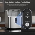 thumbnail image 5 of FREE VILLIGE Nugget Ice Maker Countertop with Soft Chewable Ice, Portable Sonic Ice Maker with Basket and Scoop, Removable Top Cover, Auto-Cleaning for Home/Party/RV/Camping (Stainless Steel Silver), 5 of 9