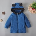 thumbnail image 5 of Chenyin Kids Baby Fleece Hooded Jacket for Boys Girls 9 Months-6 Years Plush Zipper Trench Coat Fall Winter Thickened Outerwear Windbreaker Jackets for Toddler, 5 of 9