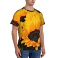 thumbnail image 5 of Rocae Flower Bush Sunflower for Men's Moisture-Wicking Crew Tee - T-Shirt for Sports, Outdoor Activities, and Casual WearMedium, 5 of 9