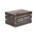 thumbnail image 2 of Home Decorative Set Of 3 Wood Crate - Farm Fresh - Brown, 2 of 6