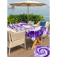 thumbnail image 5 of Outdoor Tablecloths with Umbrella Hole & Zipper, Purple Ombre Rectangle Tablecloth 52x70 Inch, Modern Abstract Tie Dye Painting Art Waterproof Table Cloth, Patio/Pool/Picnic Table Covers, 5 of 8