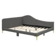 thumbnail image 6 of Full Size Upholstered Daybed for Kids and Adults, Twin Daybed with Headboard and Armrest, Support Legs,Gray, 6 of 10